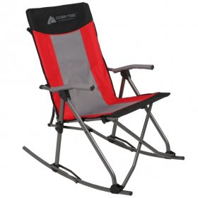 Ozark Trail Camping Rocking Chair,Red
