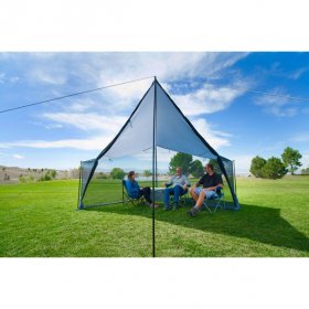 Ozark Trail Tarp Shelter,9' x 9' with UV Protection and Roll-up Screen Walls