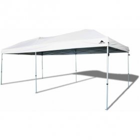 Ozark Trail 20' x 10'Straight Leg (200 Sq. ft Coverage),White,Outdoor Easy Pop up Canopy