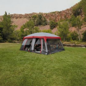 Ozark Trail 12-Person Cabin Tent,with Convertible Screen Room