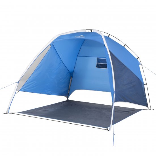 Ozark Trail Sand Island 7.5\' x 7.5\' Sunshade Beach Tent,with UV Protection and Hidden Pocket