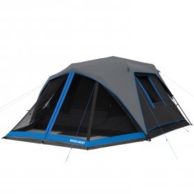 Ozark Trail 10' x 9 6-Person Instant Dark Rest Cabin Tent with LED Lighted Poles,29.76 lbs