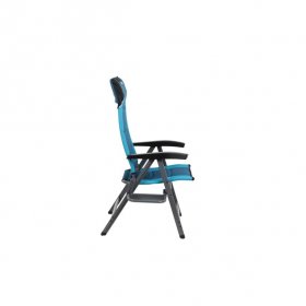 Ozark Trail Camping 5 Positions Chair with Side Table,Blue and Black,Adult