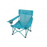 Ozark Trail Mesh Beach Folding Chair,Turquoise Blue,Adult