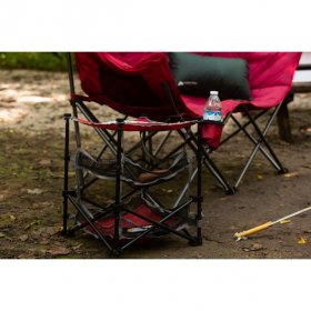Ozark Trail 3 Shelf Camping Table,Red,14 in x 14 in x 18 in