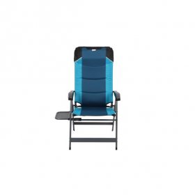 Ozark Trail Camping 5 Positions Chair with Side Table,Blue and Black,Adult