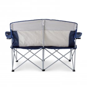 Ozark Trail 2-Person Loveseat Camping Chair,Blue and Gray