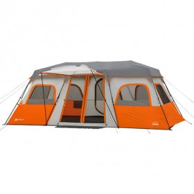 Ozark Trail 12 Person Instant Cabin Tent with Integrated LED Lights,3 Rooms