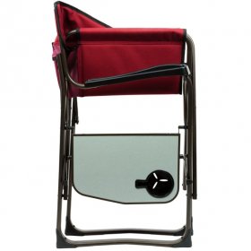 Ozark Trail Director Camping Chair,Red with Side Table