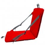 Ozark Trail Deluxe Folding Cushion,Adult Stadium Seat and Ground Seat for Outdoor Use,Red