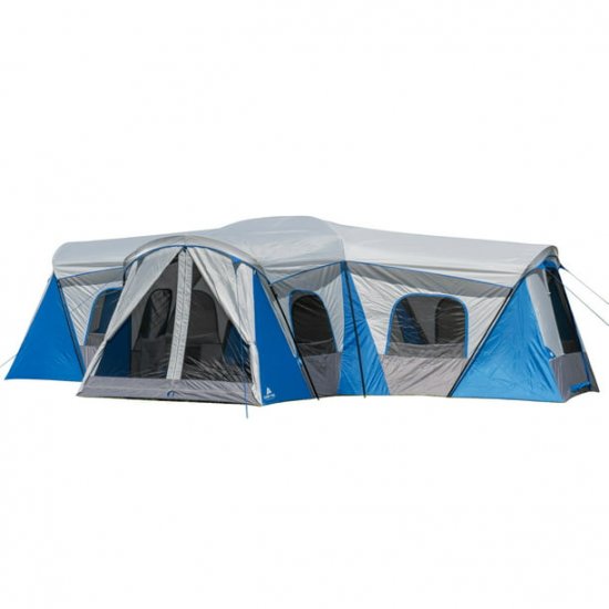 Ozark Trail 16-Person 3-Room Family Cabin Tent,with 3 Entrances