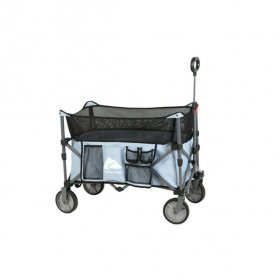 Ozark Trail Adult Height Adjustable Quad Fold Camping Cart Wagon,Blue