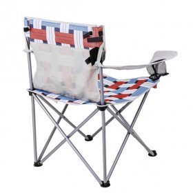 Ozark Trail Oversized Chair,Retro Weave,Red,White,Blue