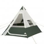 Ozark Trail 7-Person 1-Room Teepee Tent,with Vented Rear Window,Green