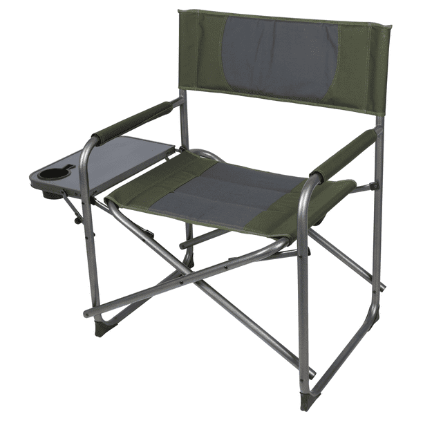 Ozark Trail Oversized Director Chair with Side Table for Outdoor,Green Fabric