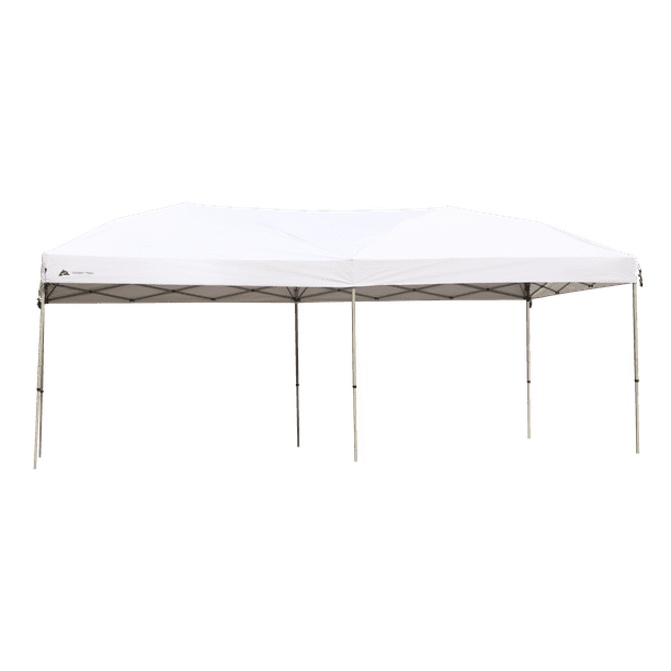 Ozark Trail 20' x 10'Straight Leg (200 Sq. ft Coverage),White,Outdoor Easy Pop up Canopy