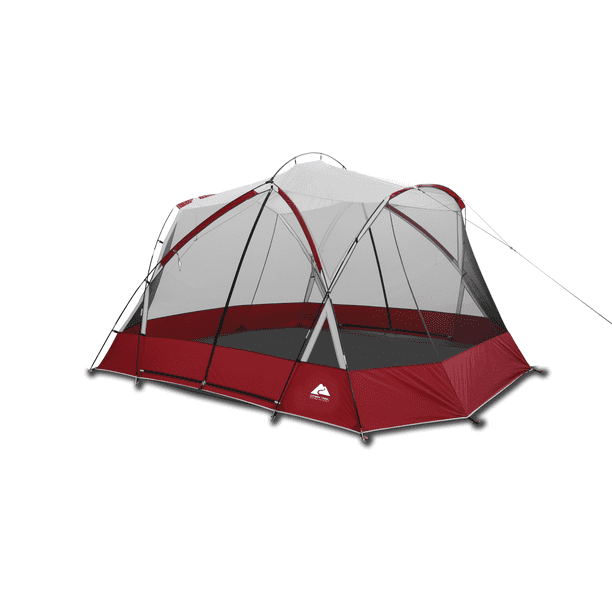 Ozark Trail 13X11 Screen House Tent with Two Large Entrances,Red,1-Room